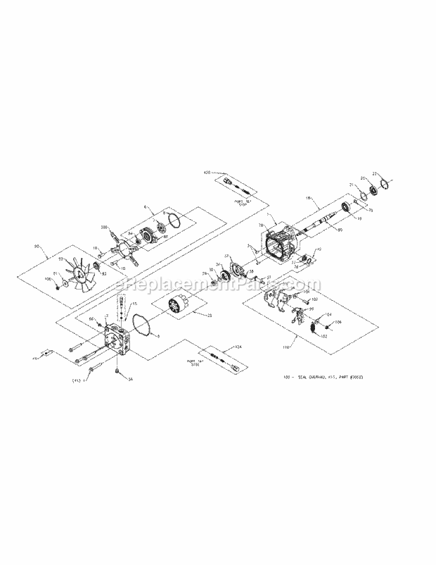 Hydraulic Pump Rh Diagram and Parts List for M60-KH 53AH8CT6050 Cub Cadet Sprayer